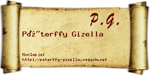 Péterffy Gizella névjegykártya